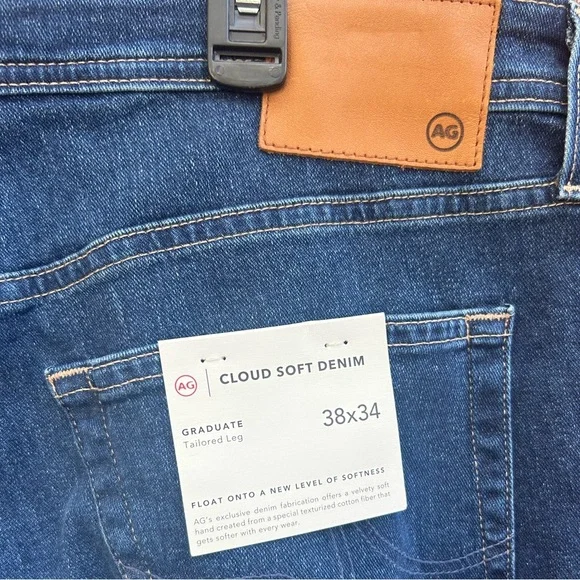 NWT AG Adriano Goldschmied Mens Graduate Tailored Leg Cloud Soft Denim Jeans Z6